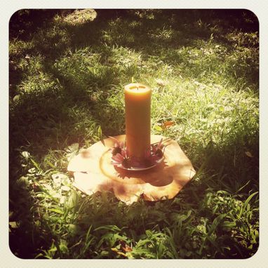 Custom Made Pure Local Beeswax Pillar /Large And Long Burning /Cleans The Air /Natural Honey Scent
