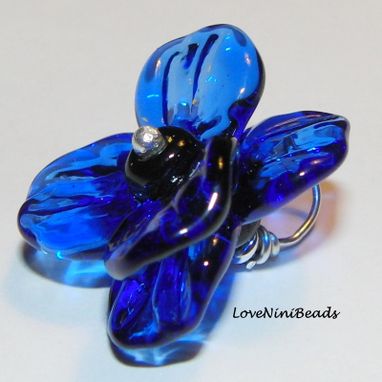 Custom Made Glass Flower Pendant