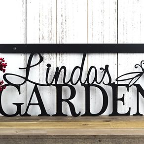 Custom Metal Signs Personalized Aluminum Steel Copper Personalized Garden Sign Free Shipping Metal Decor 18in X 8in