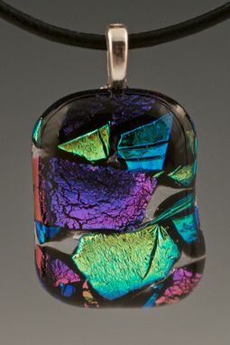 Custom Made Dichroic Fused Glass Pendant