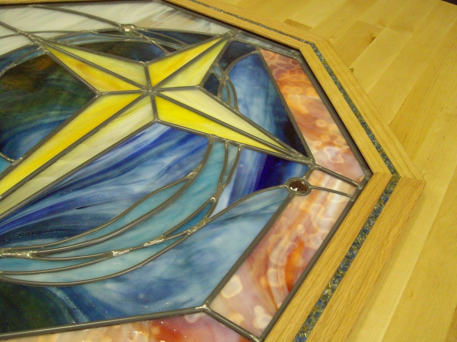 Handmade Custom Glass Panel Frame by Sandman Woodworks