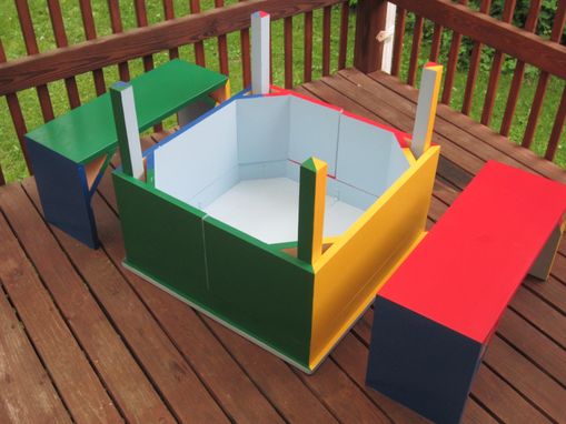 Custom Made Table And Benches Toy Box