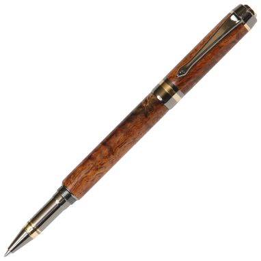 Custom Made Lanier Elite Rollerball Pen - Afzilia Snakeskin - Re7w02