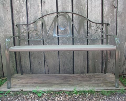 Custom Made Iron And Wood Bench