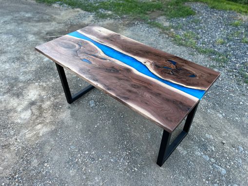 Custom Made Walnut River Table Desk