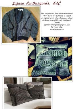 Custom Made Upcycled Throw Pillows From Leather Garments