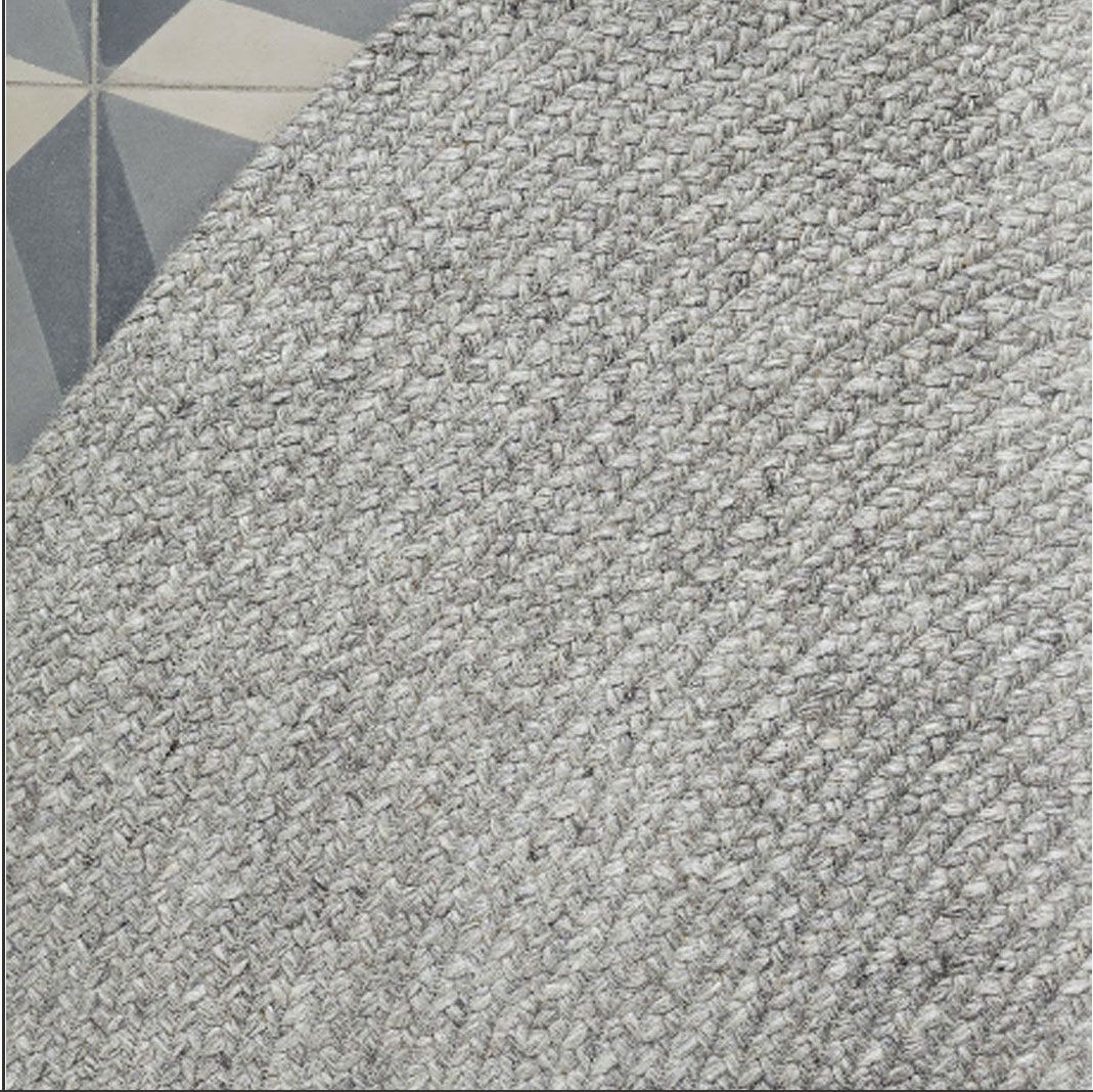 Decor Light Grey Wool Round Rug