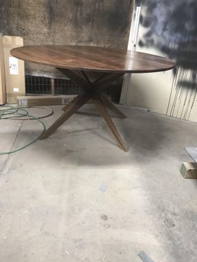 Custom Made Mid Century Walnut Dining Table