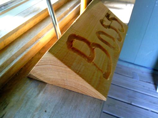 Custom Made Wooden Plaque And Pencil Holder In Repurposed Wood
