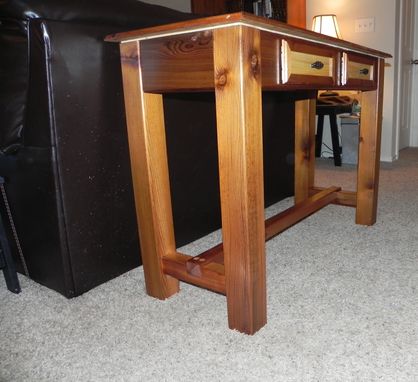 Custom Made Western Cedar Sofa Table