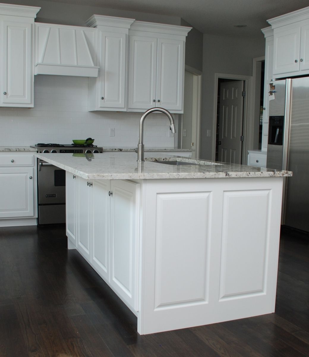 Custom Made White Kitchen Island by Belak Woodworking LLC