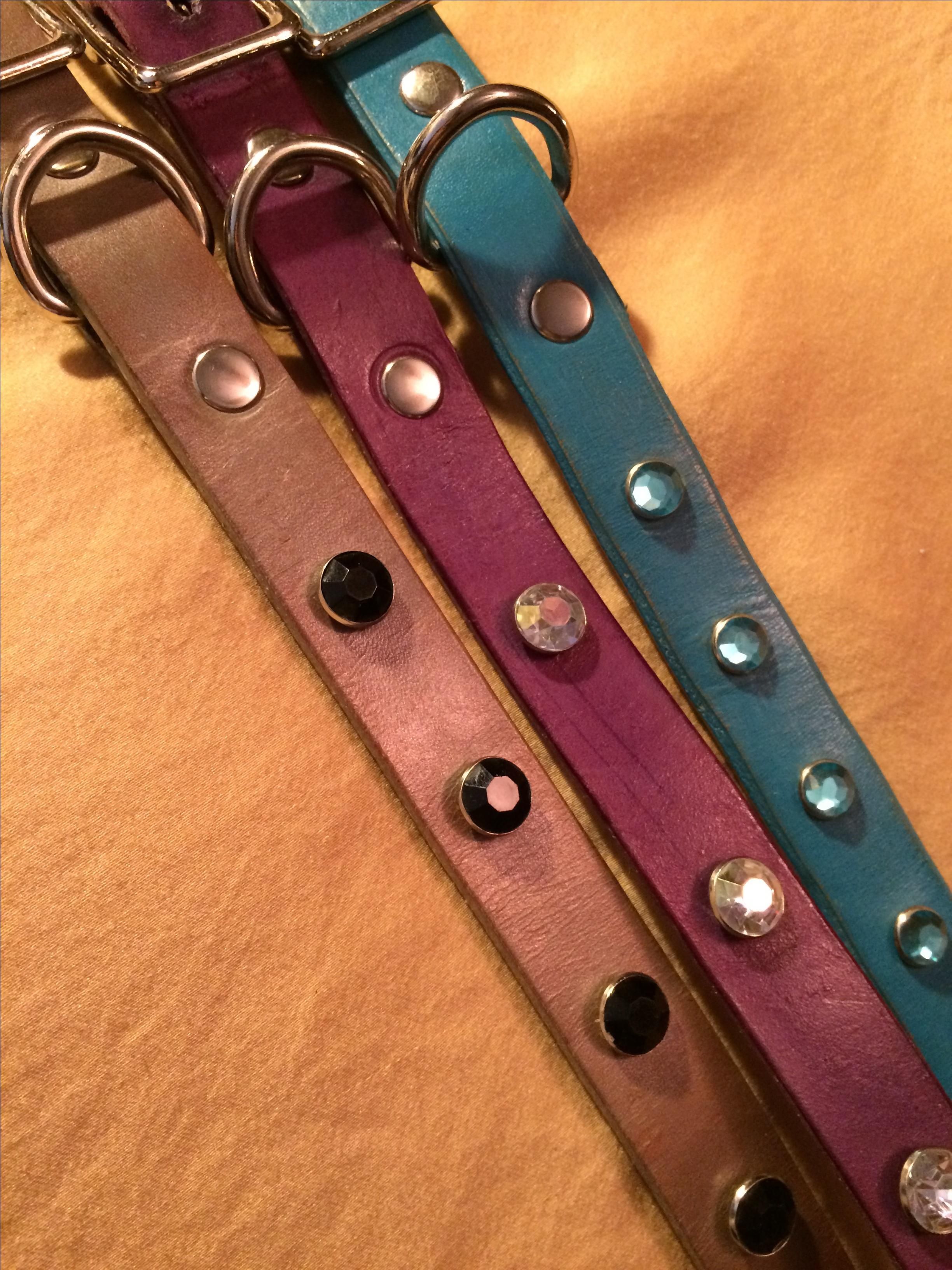Buy Custom Made 3/4" Leather Dog Collars, made to order from Saxon