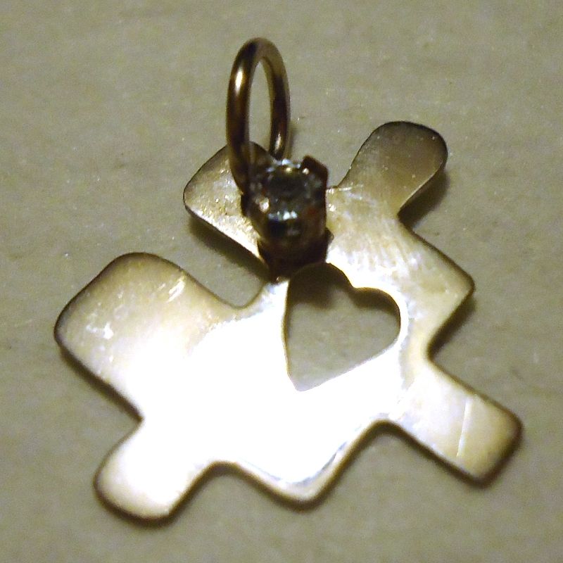 Custom White Gold Puzzle Piece Pendant By Vicil Anaya Custommade Com