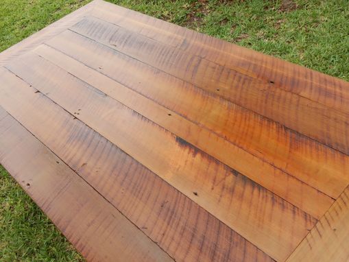 Custom Made Reclaimed Poplar Dining Table W/ Matching Bench