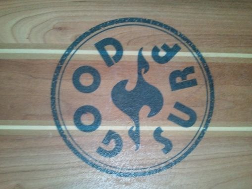 Custom Made Large Surfboard Wall Art W Logo