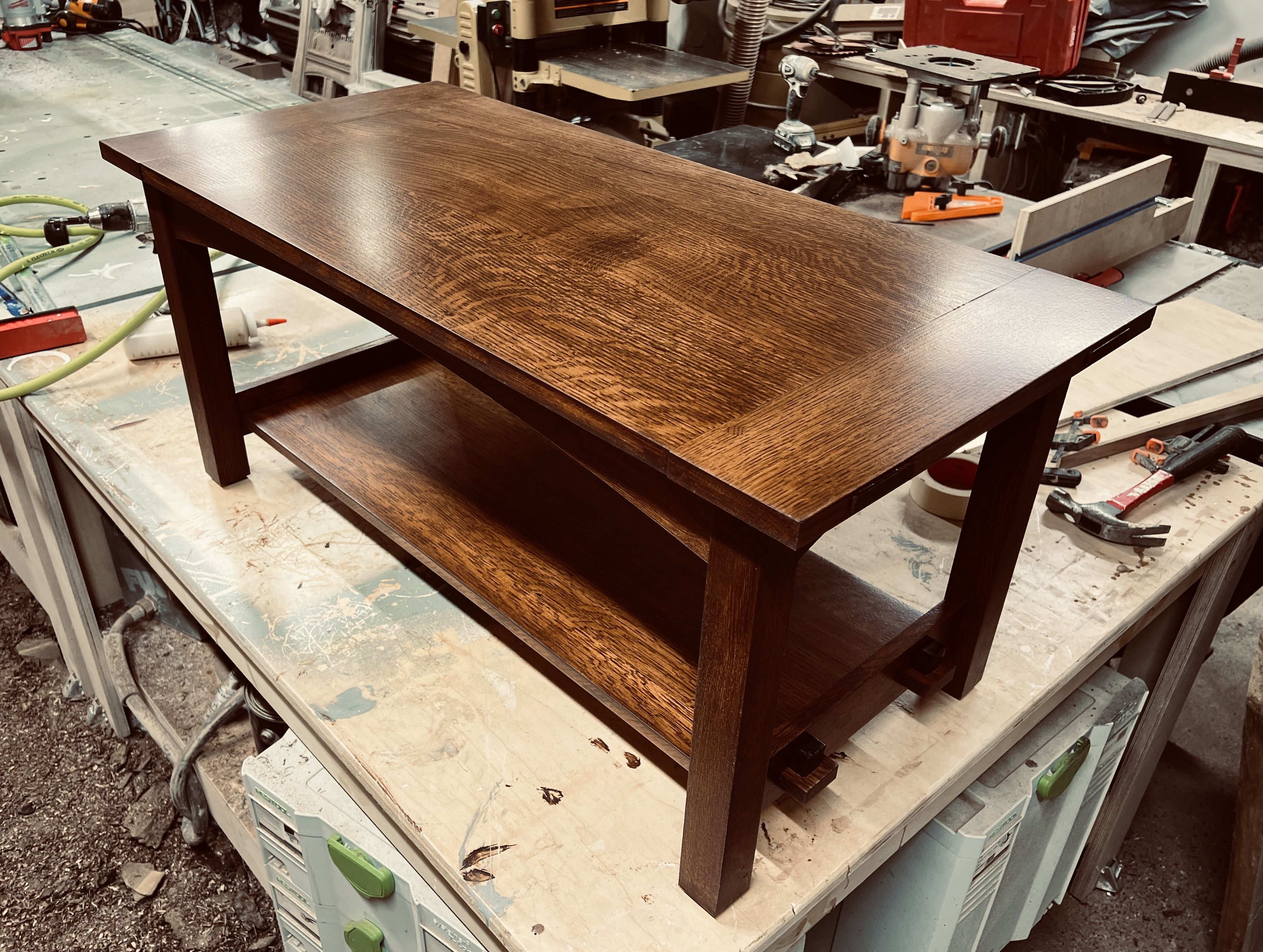 Handmade Oak Coffee Table by Stasis Woodworking
