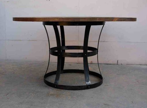 Custom Made Custom Metal And Reclaimed Wood Dining Table