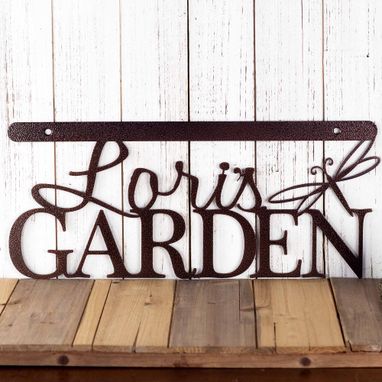 Custom Made Garden Metal Wall Decor, Metal Sign, Name Sign, Custom Sign, Garden Decor, Wall Hanging