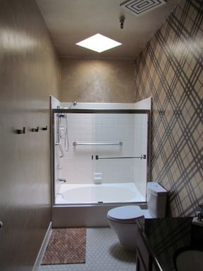 Custom Made Metallic Plaid Bathroom
