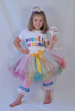 Custom Made Felt Lollipops With Multi-Colored Hearts And Swirls "Marshmallow Cream Lollipops''