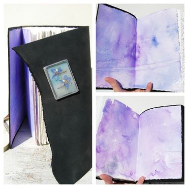Custom Made Leather Journal Travel Diary Handmade Watercolor Art Notebook Custom