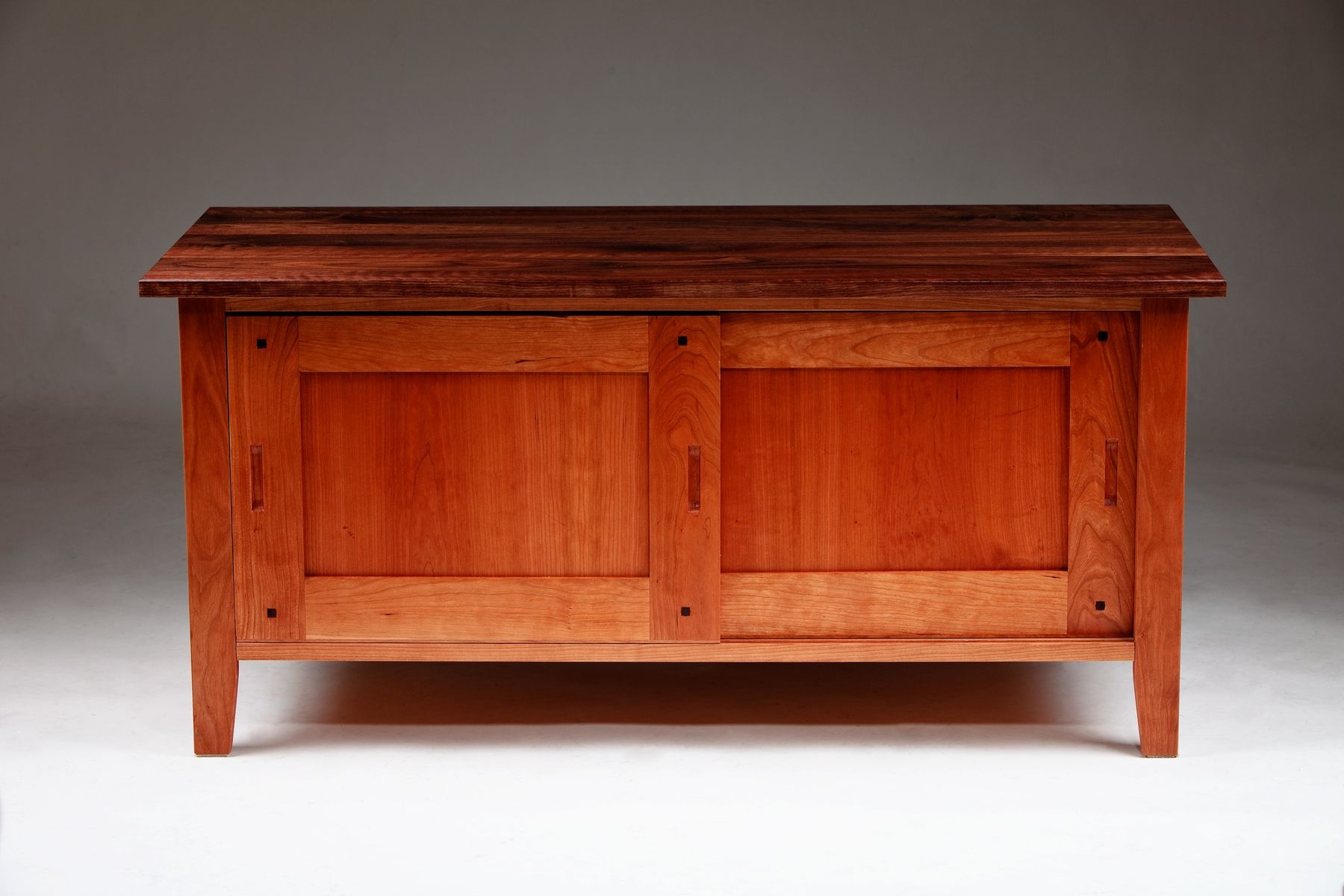 Custom Cherry Walnut Low Cabinet By Bernwood Custom Design