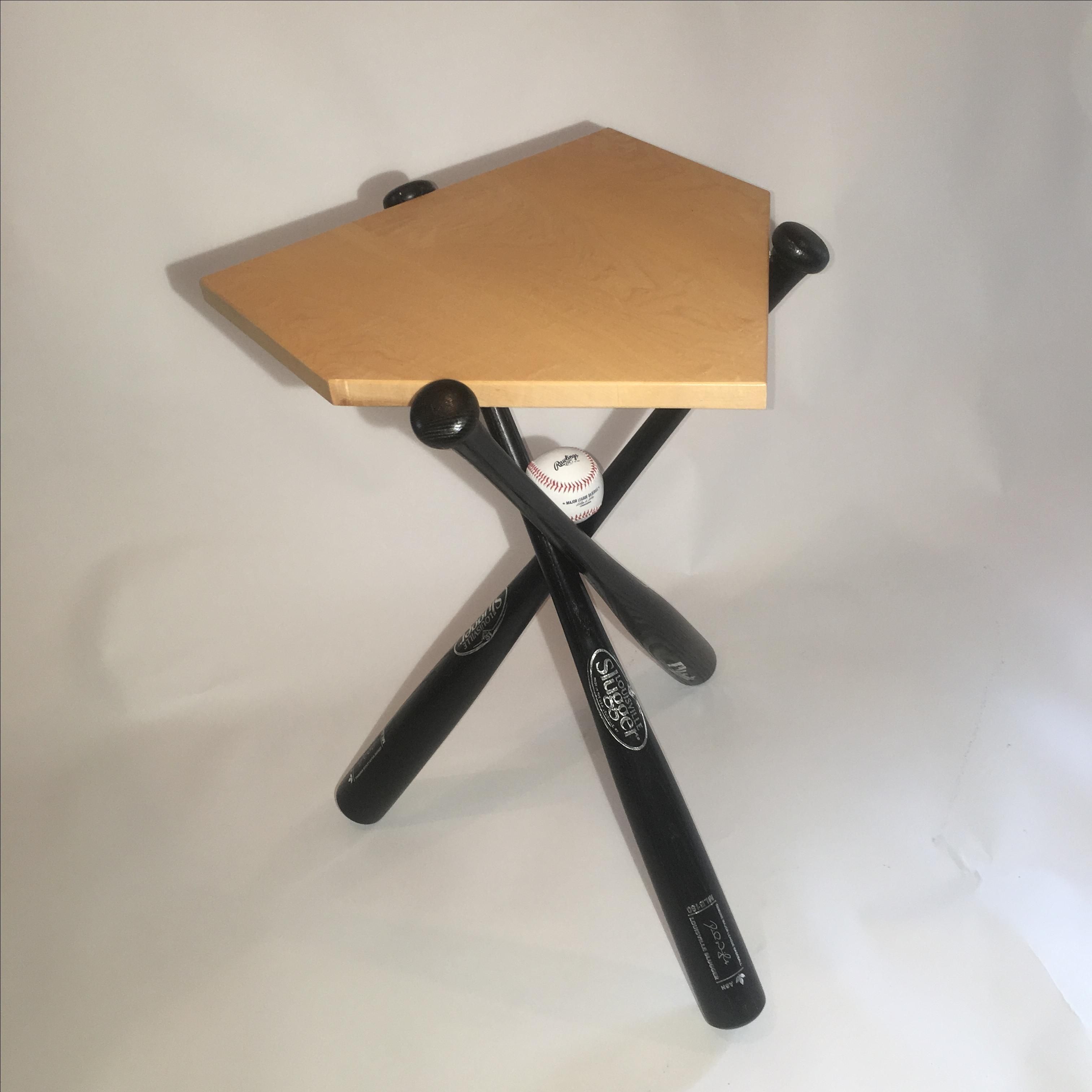 Hand Crafted Baseball End Table by Rocky Mountain Woodworks