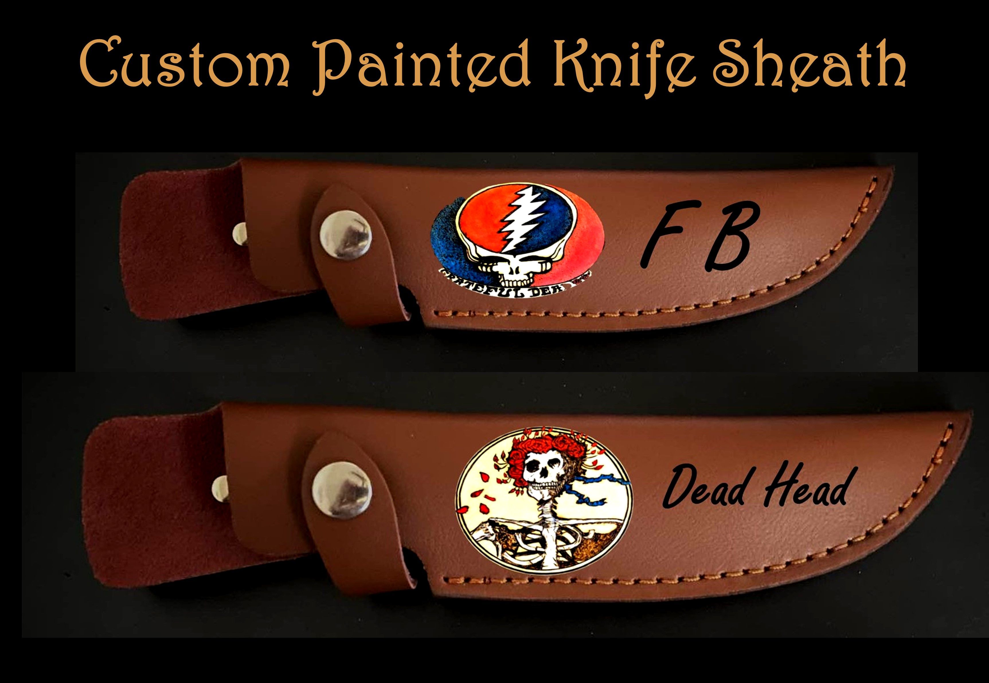 Hand Made Custom Knife Sheath, Custom Leather Knife Sheath, Knife