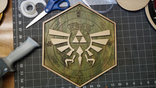 Custom Made Wooden Zelda Triforce