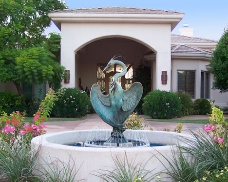 Custom Made Bronze Sculpture, Monumental Heron,
