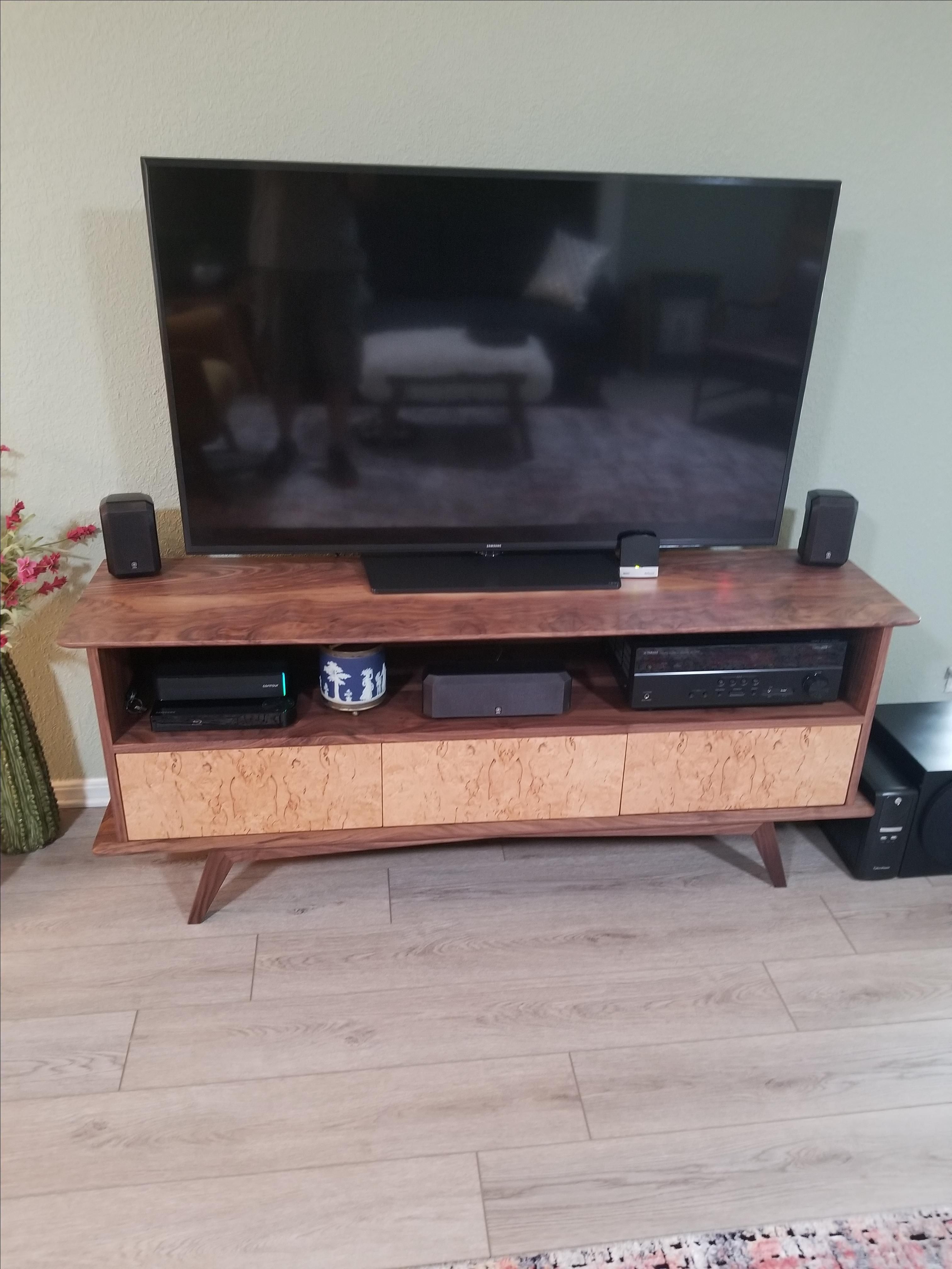 Hand Crafted Mid Century Modern Tv Media by Kirk Kreations