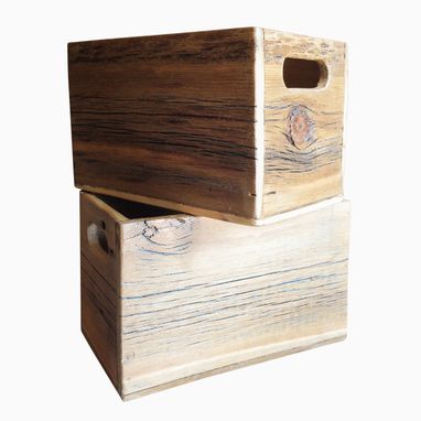 Custom Made Reclaimed Wood Storage Boxes