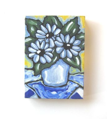 Custom Made Daisies Still Life Painting Original Acrylic On Canvas