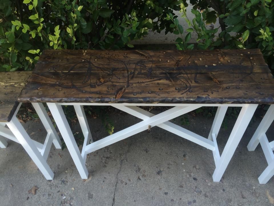 Handmade Rustic End Tables by Bobby Petersen Woodworking