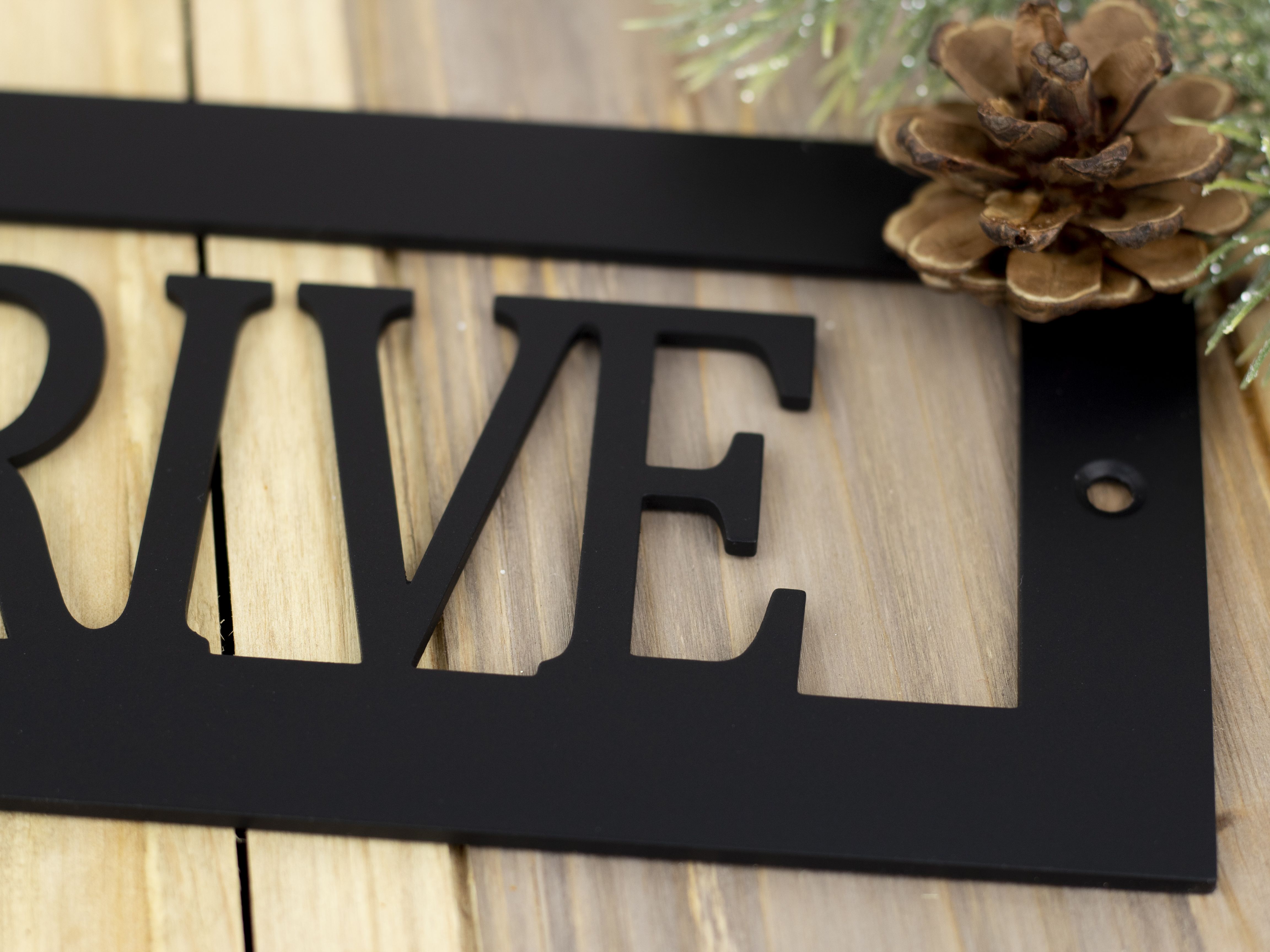 Buy Custom Made Address Metal Sign Matte Black Shown, made to order