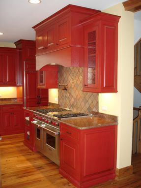 Custom Made Red Kitchen
