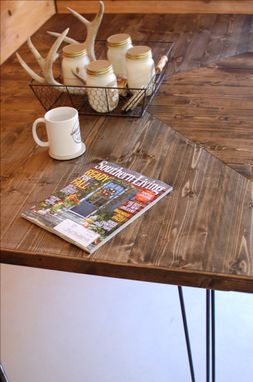 Custom Made Industrial, Mid Century Modern Wood Coffee Table