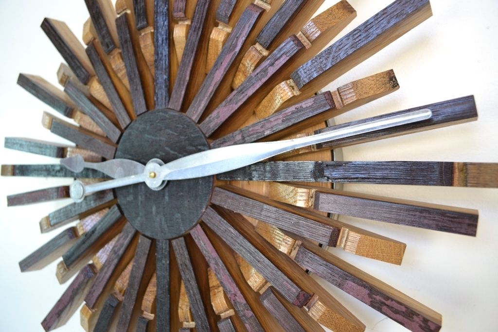 A Custom Radiant Clock Wine Barrel Stave Made To A Custom Radiant Clock Wine Barrel Stave Made To Order From Country Craftsman Custommade Com
