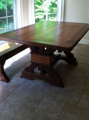 Custom Made Custom Farm Table And Bench