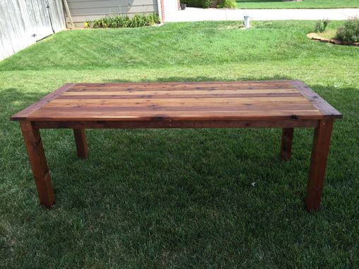 Custom Made Indoor Or Outdoor Solid Cedar Dining Table