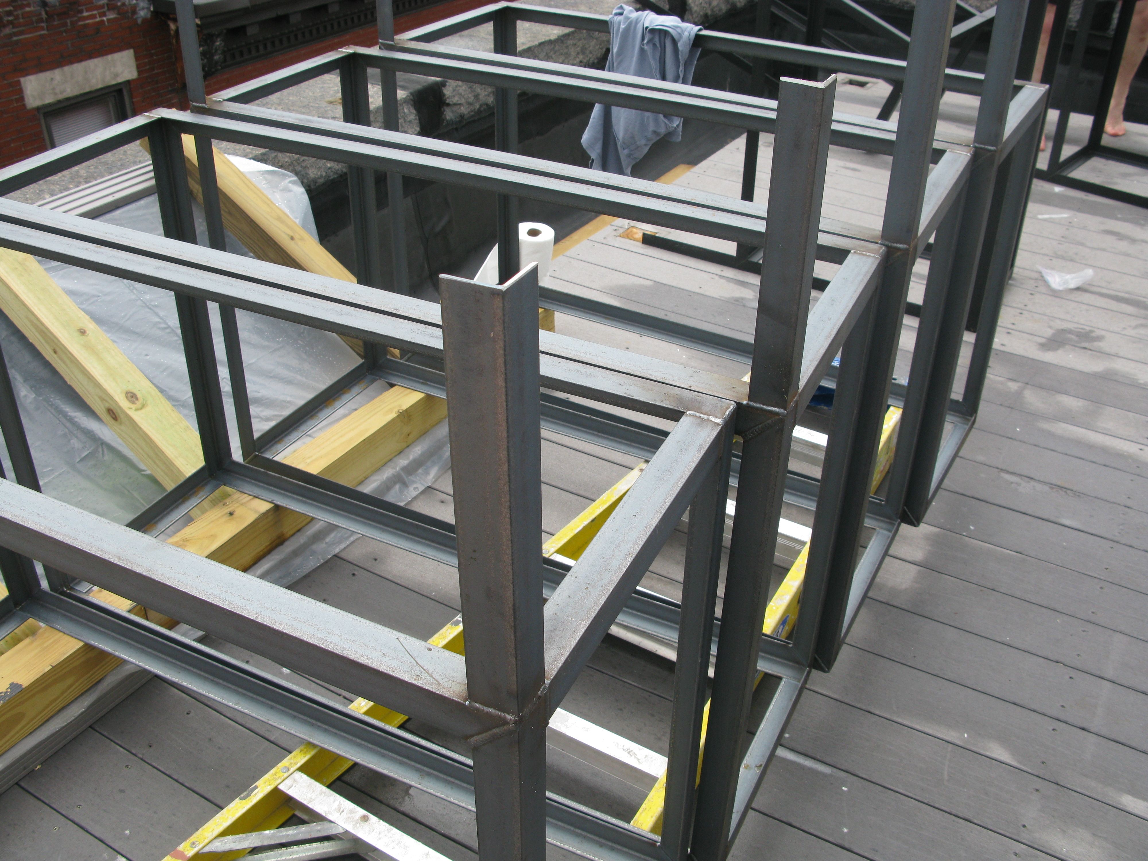 Custom Made Steel And Cedar Garden Planter Boxes by MATO