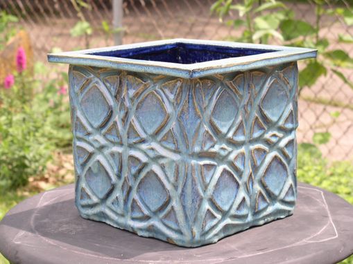 Custom Made Interlocking Rings 10" Stoneware Planter