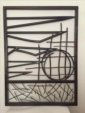 Custom Made Szk Metals Abstract Forged Metal Wall Sculpture