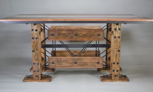 Custom Made Custom Industrial Reclaimed Contemporary Eclectic Dining Table
