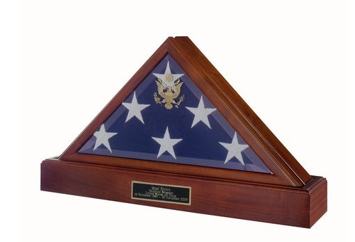 Custom Made Burial Flag Display Case