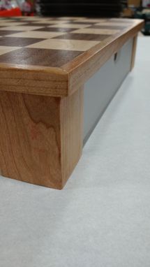 Custom Made Custom Wood And Acrylic Chess Board With Drawer