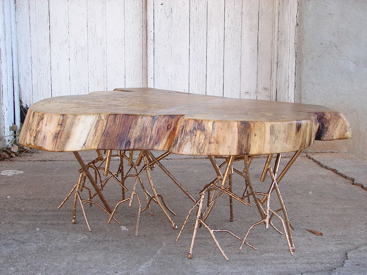 Buy Custom Made Rustic Glam Modern Spalted Maple Live Edge Coffee Table