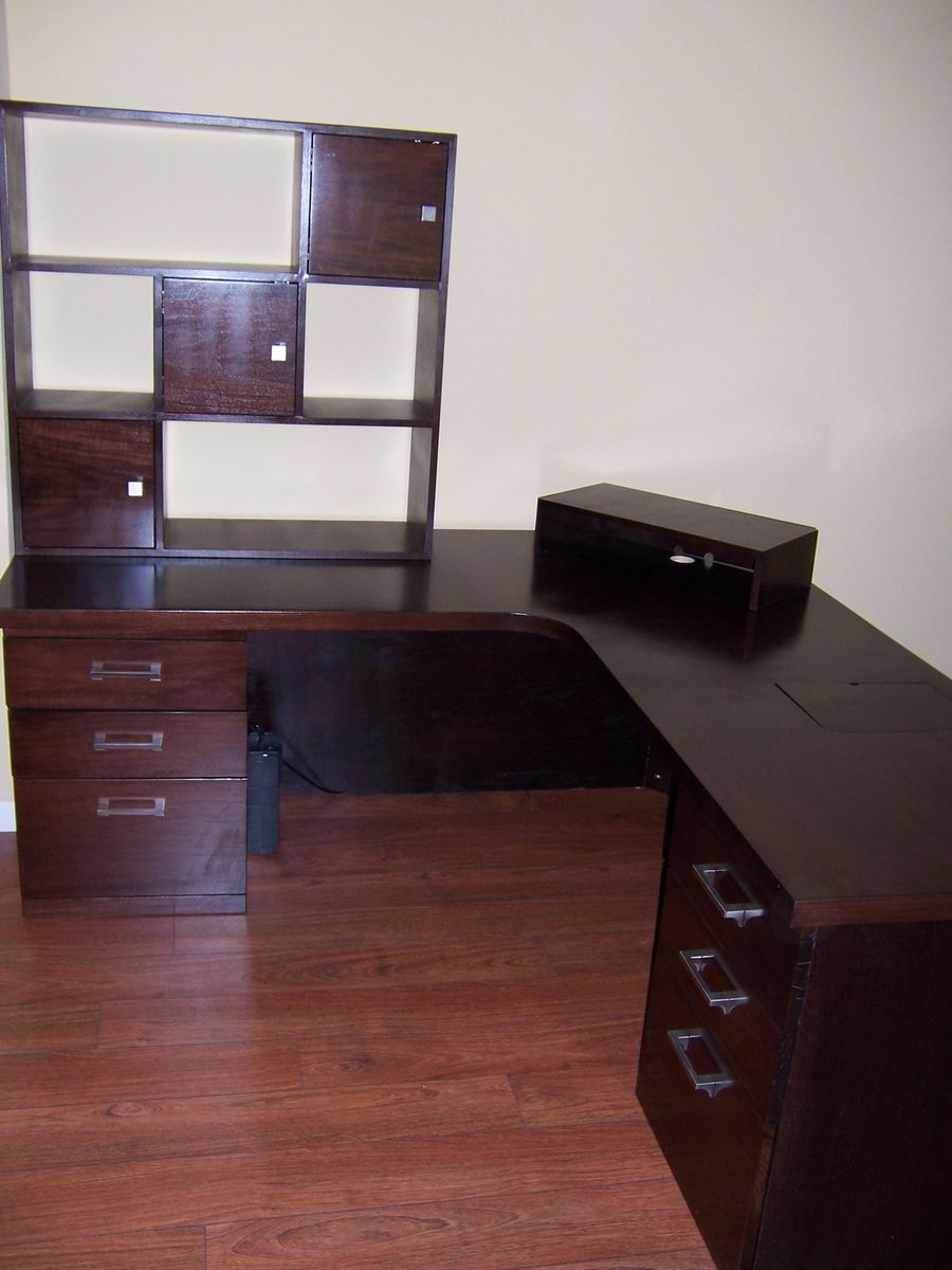 Handmade Walnut Desk And Hutch by Lone Star Artisans