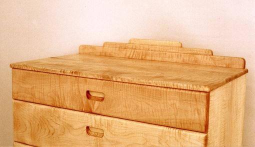 Custom Made Curly Maple Chest Of Drawers