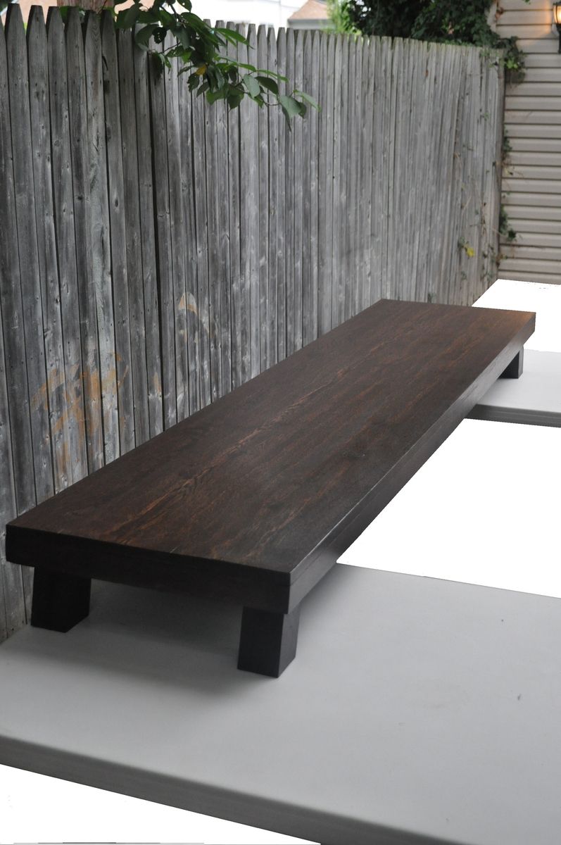 Custom Wenge Finish Low Bench Table by Neilson Woodworks 